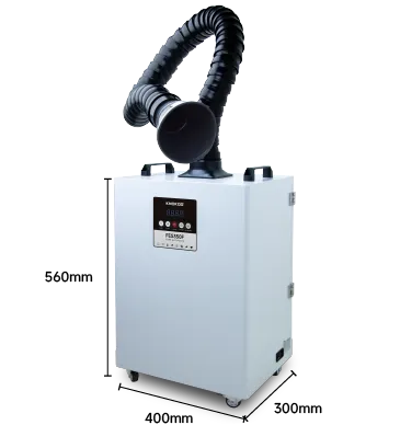 KNOKOO 350W Laser Fume Extractor FES350 Pro Disinfection Kill Bacteria Smoke Absorber suit for Dental Clinic and Laser Engraving